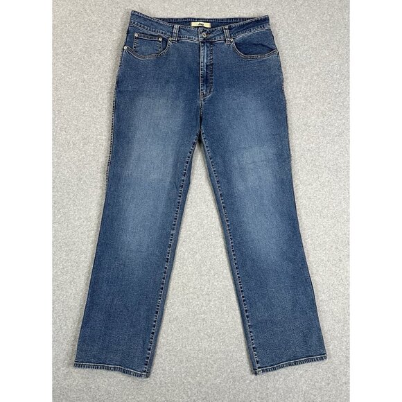 Jag Jeans Womens 20W Blue Stretch Straight Leg Denim Pants Plus Size - Picture 1 of 16